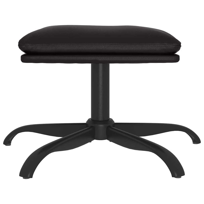 Taburet, negru, 60x60x36 cm, piele ecologică WALTI
