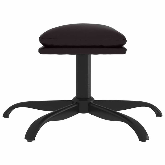 Taburet, negru, 60x60x36 cm, piele ecologică WALTI