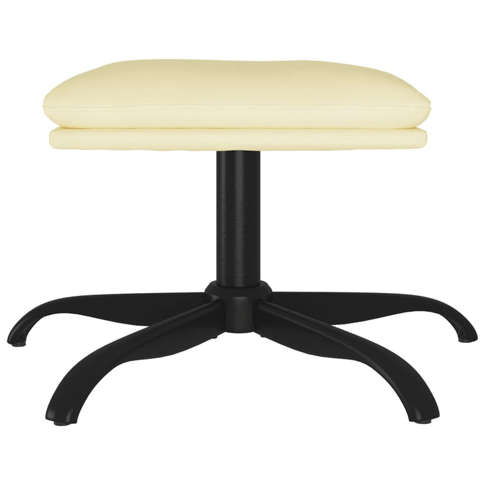Taburet, crem, 60x60x36 cm, piele ecologică - WALTI WALTI
