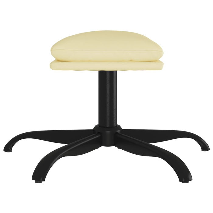 Taburet, crem, 60x60x36 cm, piele ecologică - WALTI WALTI