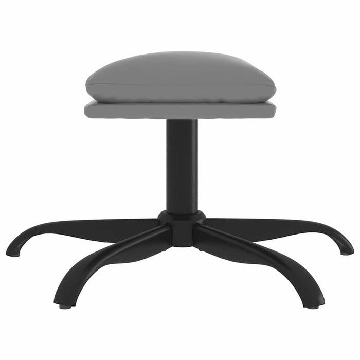 Taburet, gri antracit, 60x60x36 cm, piele ecologică WALTI