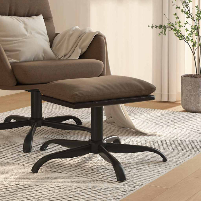 Taburet, maro, 60x60x36 cm, textil și piele ecologică WALTI