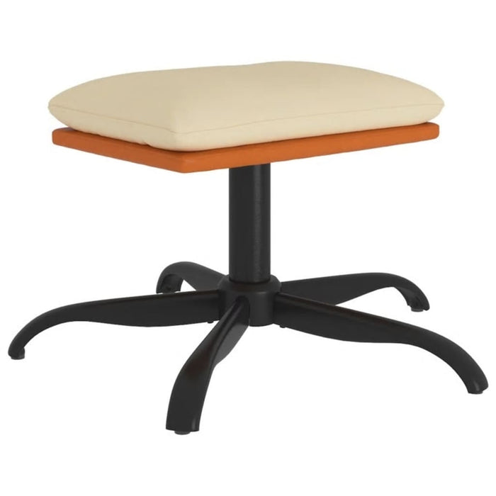 Taburet, crem, 60x60x36 cm, textil și piele ecologică - WALTI WALTI