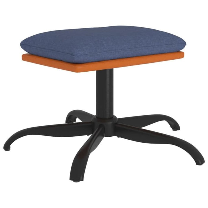 Taburet, albastru, 60x60x36 cm, material textil și piele eco - WALTI WALTI