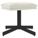 Taburet, crem alb, 60x60x36 cm, catifea - WALTI WALTI