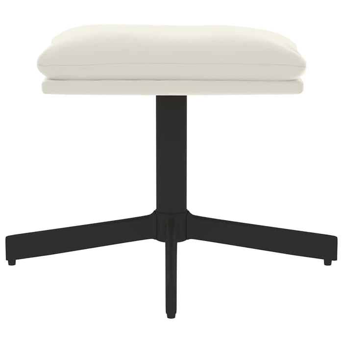 Taburet, crem alb, 60x60x36 cm, catifea - WALTI WALTI