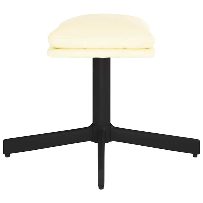 Taburet, crem, 60x60x36 cm, piele ecologică WALTI