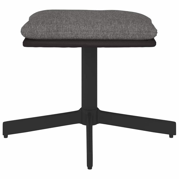 Taburet, gri deschis, 60x60x36 cm, textil și piele ecologică WALTI