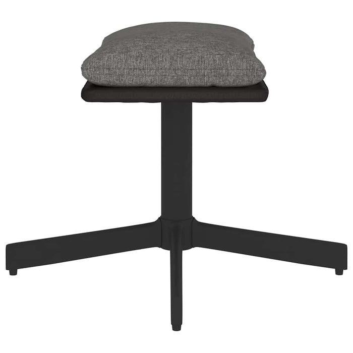 Taburet, gri deschis, 60x60x36 cm, textil și piele ecologică WALTI