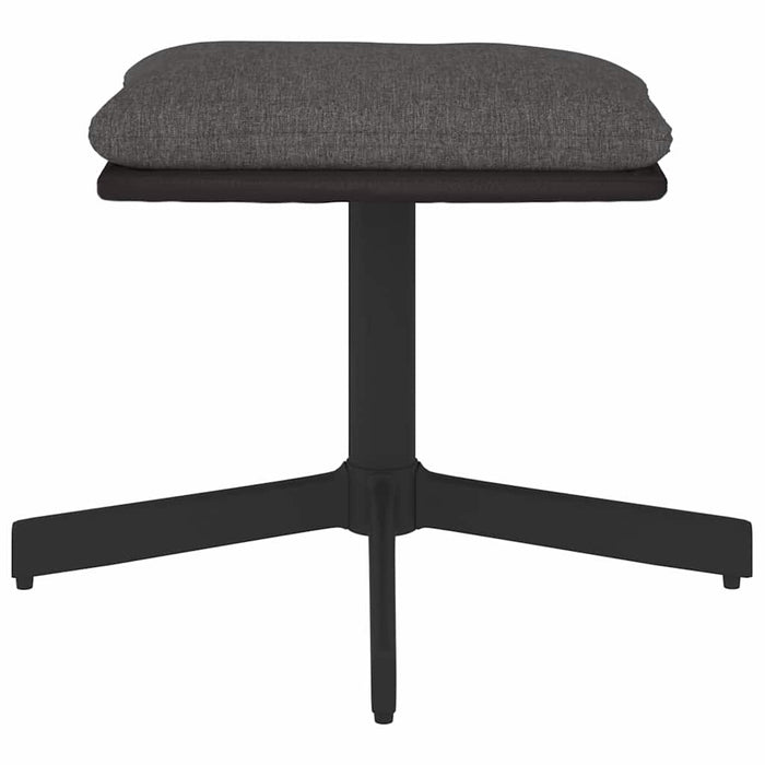 Taburet, gri închis, 60x60x36 cm, textil și piele ecologică WALTI