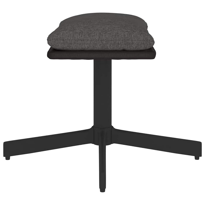Taburet, gri închis, 60x60x36 cm, textil și piele ecologică WALTI