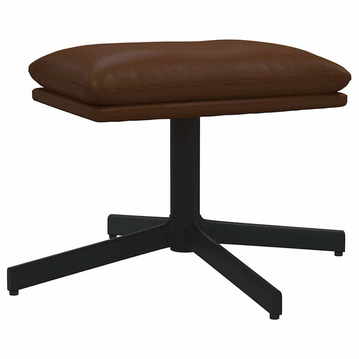 Taburet, maro, 45x29,5x36 cm, piele ecologică lucioasă WALTI