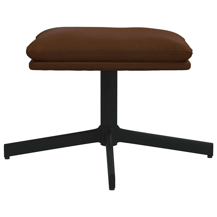 Taburet, maro, 45x29,5x36 cm, piele ecologică lucioasă WALTI