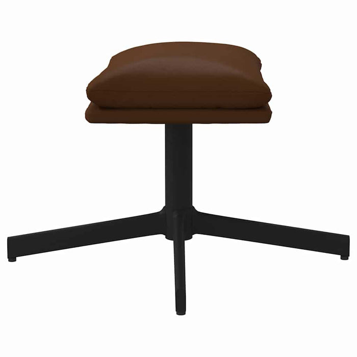 Taburet, maro, 45x29,5x36 cm, piele ecologică lucioasă WALTI