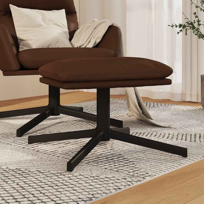 Taburet, maro, 45x29,5x36 cm, piele ecologică lucioasă WALTI
