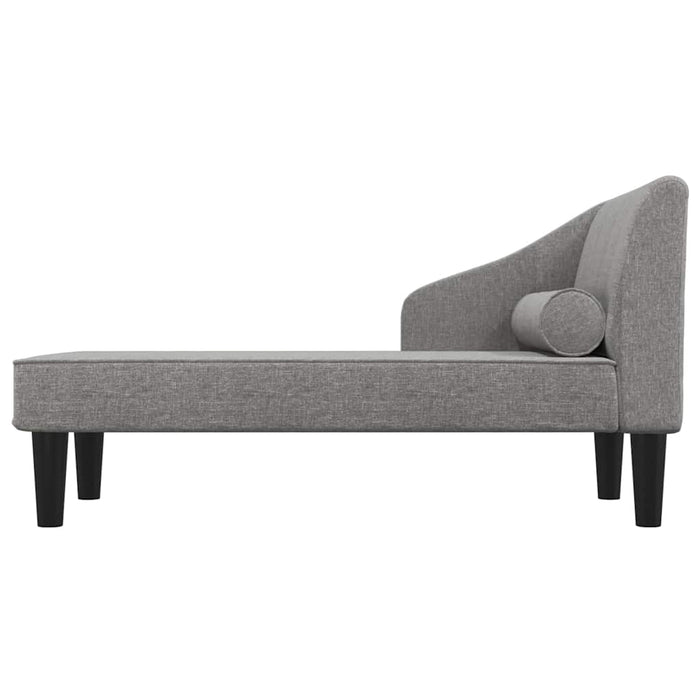 Șezlong cu suport, gri deschis, material textil WALTI