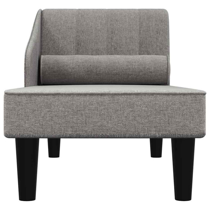 Șezlong cu suport, gri deschis, material textil WALTI