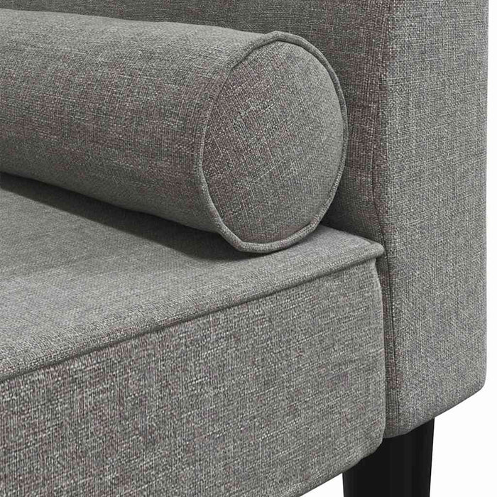 Șezlong cu suport, gri deschis, material textil WALTI