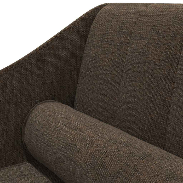 Șezlong cu suport, maro închis, material textil WALTI
