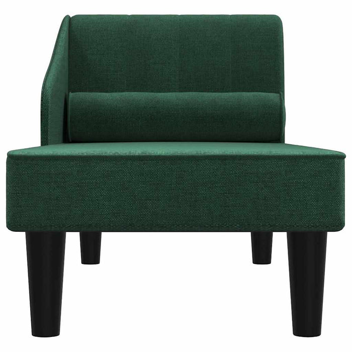 Șezlong cu suport, verde închis, material textil WALTI