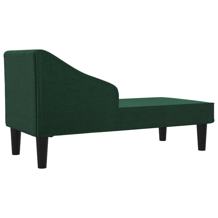 Șezlong cu suport, verde închis, material textil WALTI