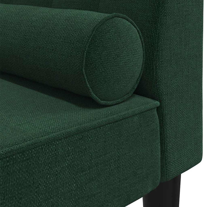 Șezlong cu suport, verde închis, material textil WALTI