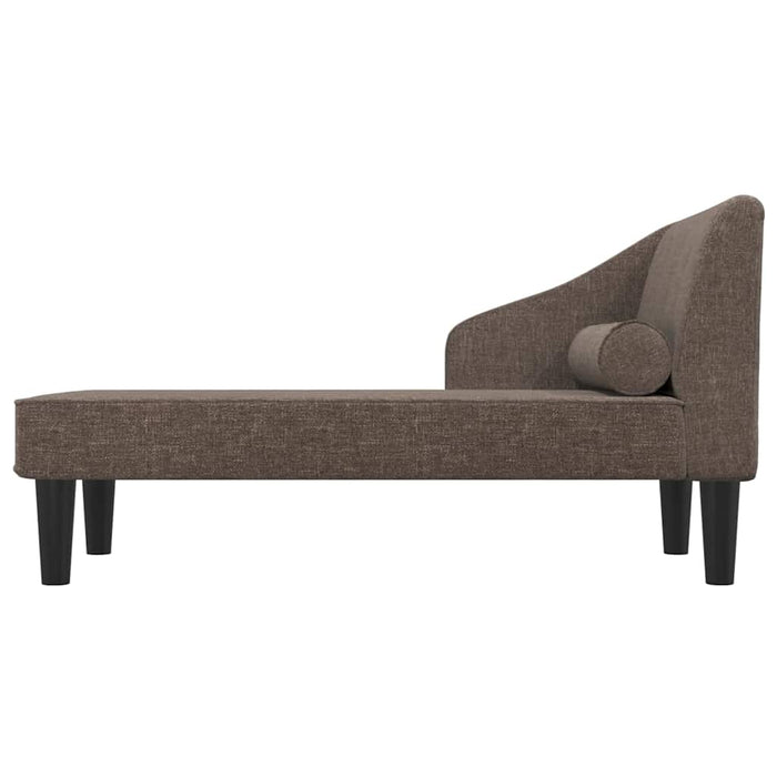 Șezlong cu suport, gri taupe, material textil WALTI