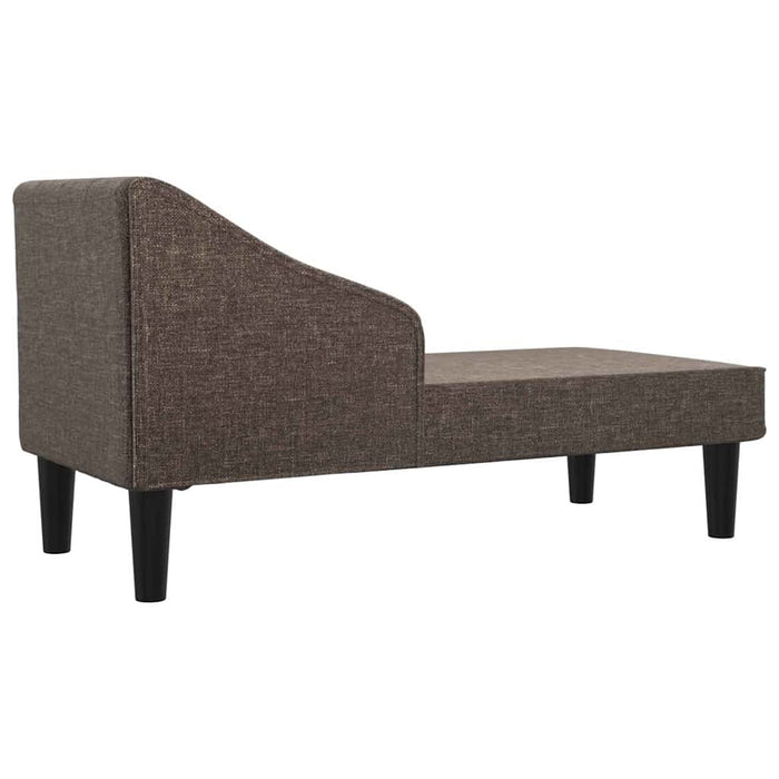 Șezlong cu suport, gri taupe, material textil WALTI