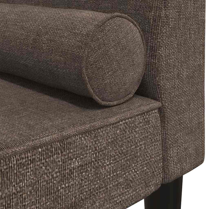 Șezlong cu suport, gri taupe, material textil WALTI