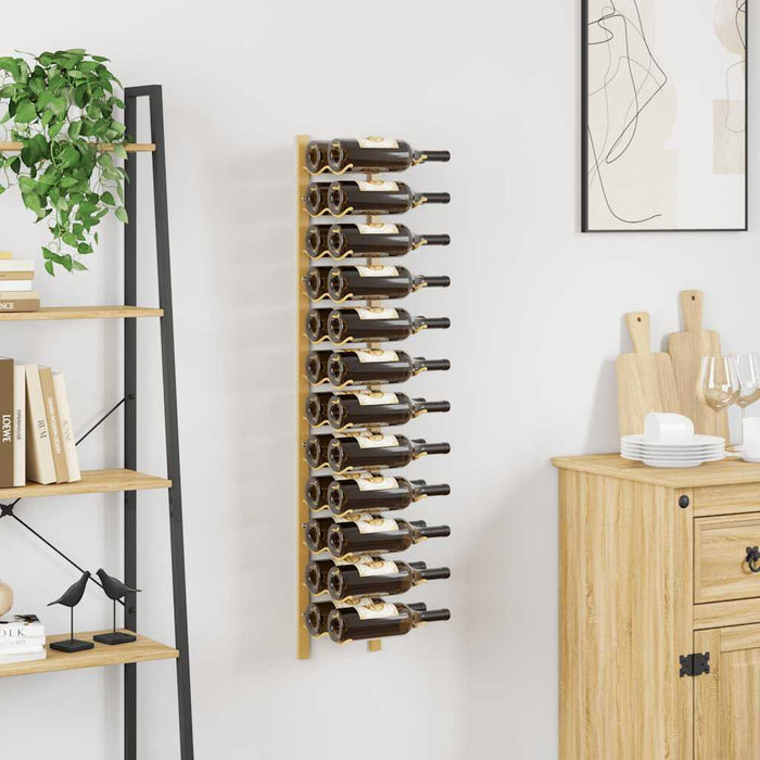 Suport sticle de vin, de perete, 24 sticle, auriu, fier - WALTI WALTI
