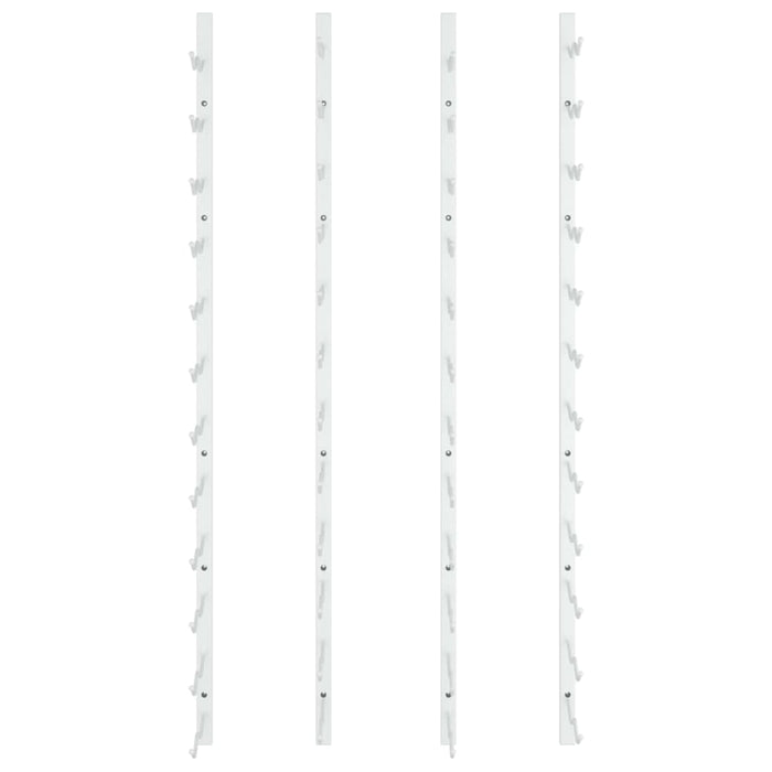 Suport sticle vin montat pe perete 24 sticle, 2 buc. alb, fier - WALTI WALTI