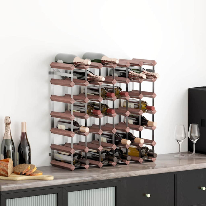 Suport sticle de vin, 42 sticle, maro, lemn masiv de pin - WALTI WALTI