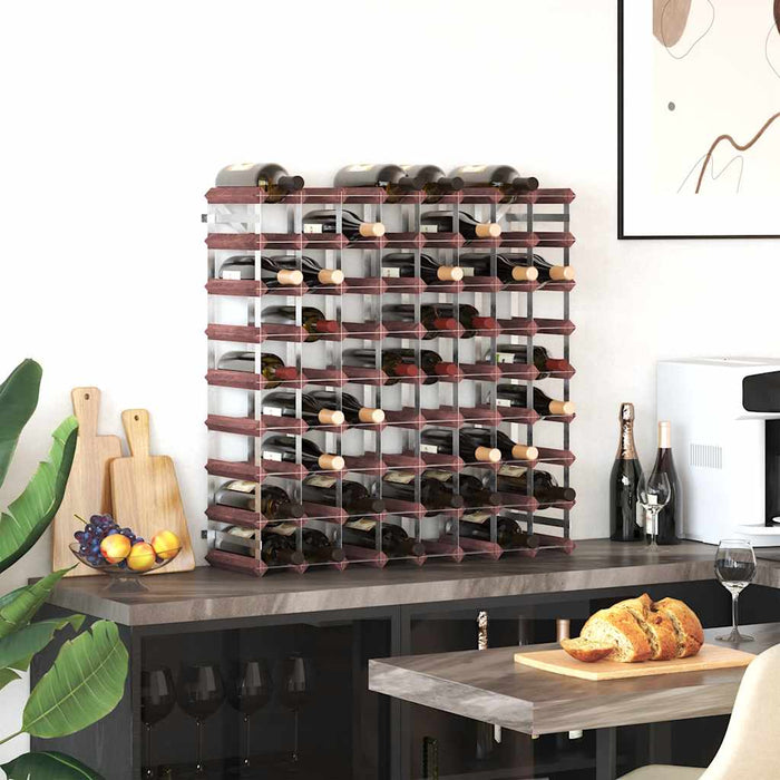 Suport sticle de vin, 72 sticle, maro, lemn masiv de pin - WALTI WALTI