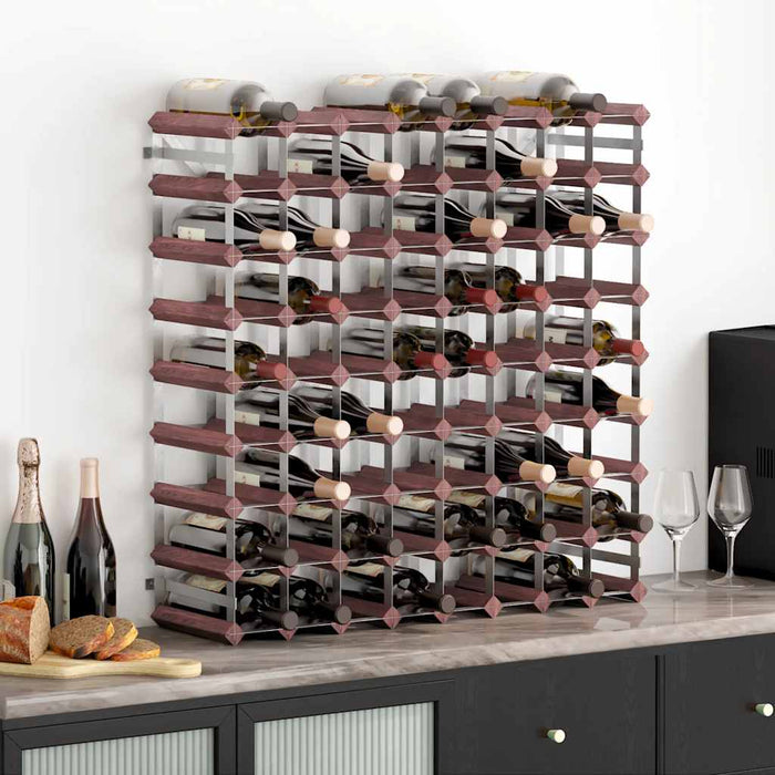Suport sticle de vin, 72 sticle, maro, lemn masiv de pin - WALTI WALTI
