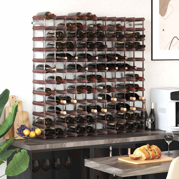 Suport sticle de vin, 120 sticle, maro, lemn masiv de pin - WALTI WALTI