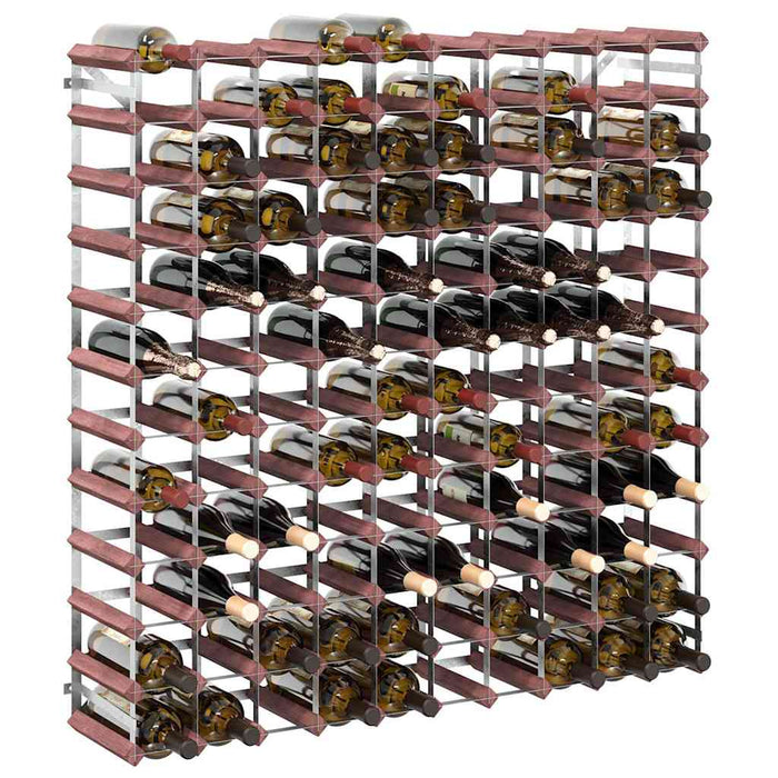 Suport sticle de vin, 120 sticle, maro, lemn masiv de pin - WALTI WALTI