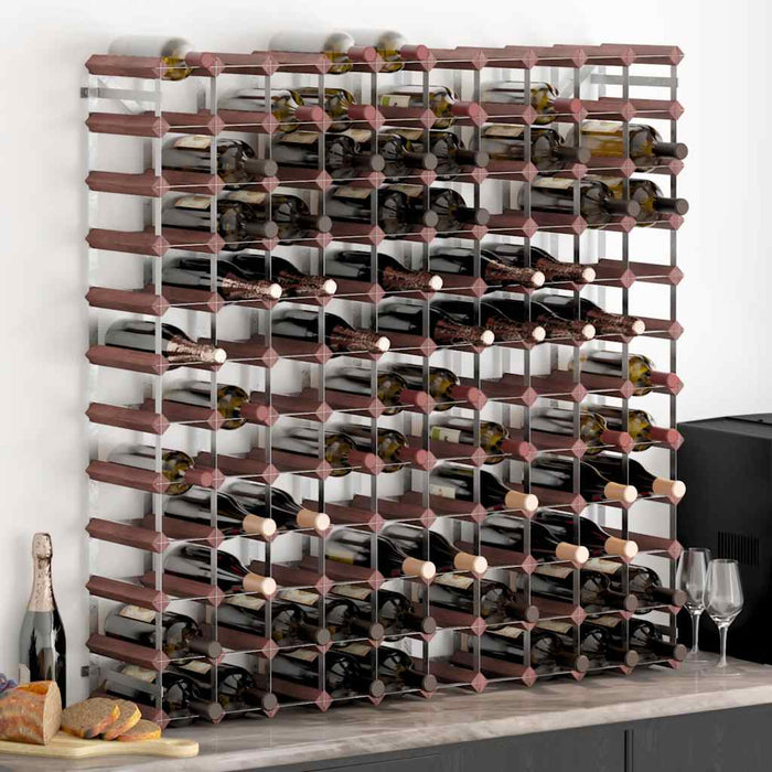 Suport sticle de vin, 120 sticle, maro, lemn masiv de pin - WALTI WALTI
