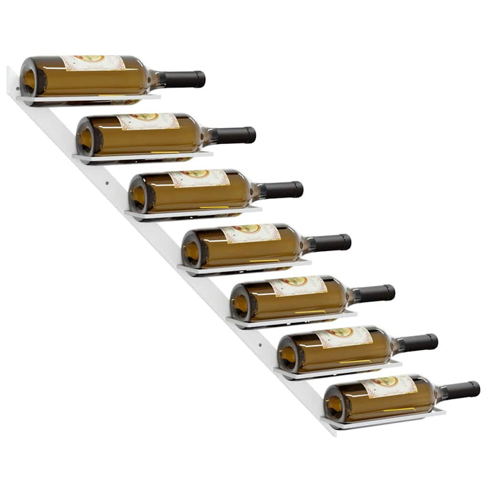 Suport sticle de vin, de perete, 7 sticle, alb, metal - WALTI WALTI