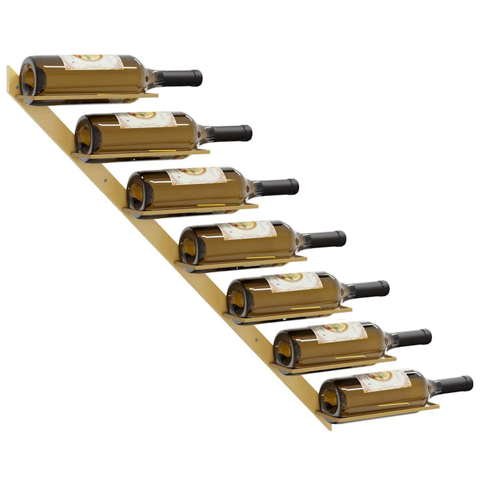 Suport sticle de vin, de perete, 7 sticle, auriu, metal - WALTI WALTI