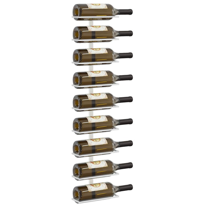 Suport sticle de vin, de perete, 9 sticle, alb, fier - WALTI WALTI