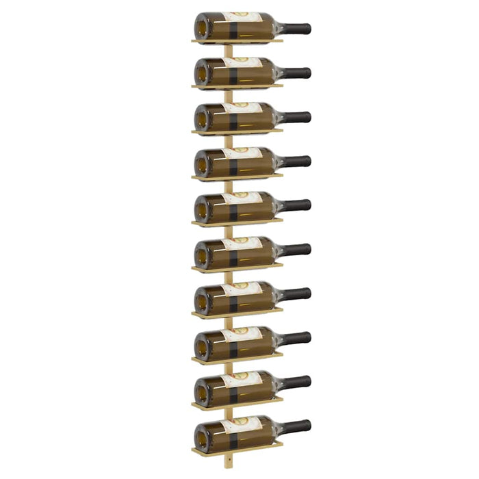 Suport sticle de vin, de perete, 10 sticle, auriu, metal - WALTI WALTI