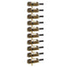 Suport sticle de vin, de perete, 10 sticle, 2 buc, auriu, metal - WALTI WALTI