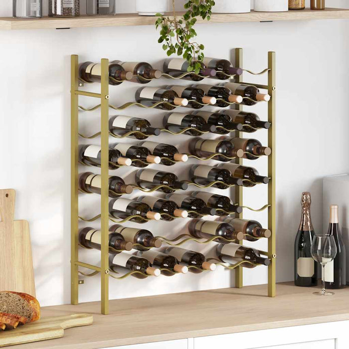 Suport sticle de vin, 48 sticle, auriu, metal - WALTI WALTI