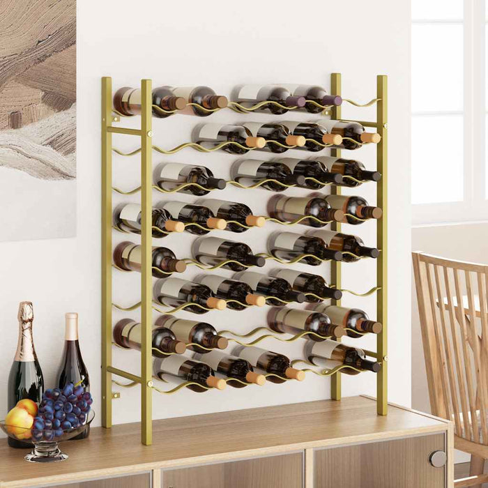 Suport sticle de vin, 48 sticle, auriu, metal - WALTI WALTI
