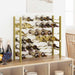 Suport sticle de vin pentru 36 sticle, auriu,metal - WALTI WALTI