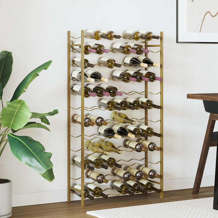Suport sticle de vin pentru 72 sticle, auriu,metal - WALTI WALTI