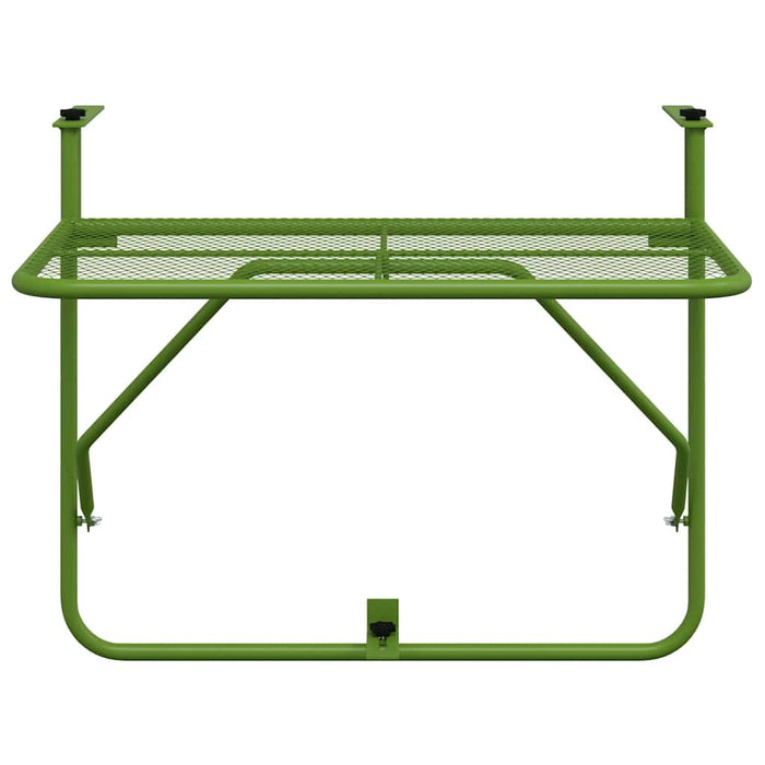 Masă de balcon, verde, 60x40 cm, oțel WALTI