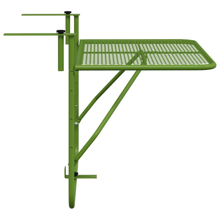 Masă de balcon, verde, 60x40 cm, oțel WALTI