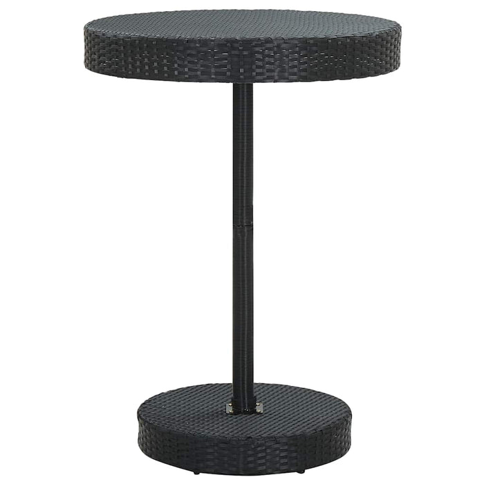 Set mobilier bar de grădină cu perne, 5 piese, negru, poliratan WALTI