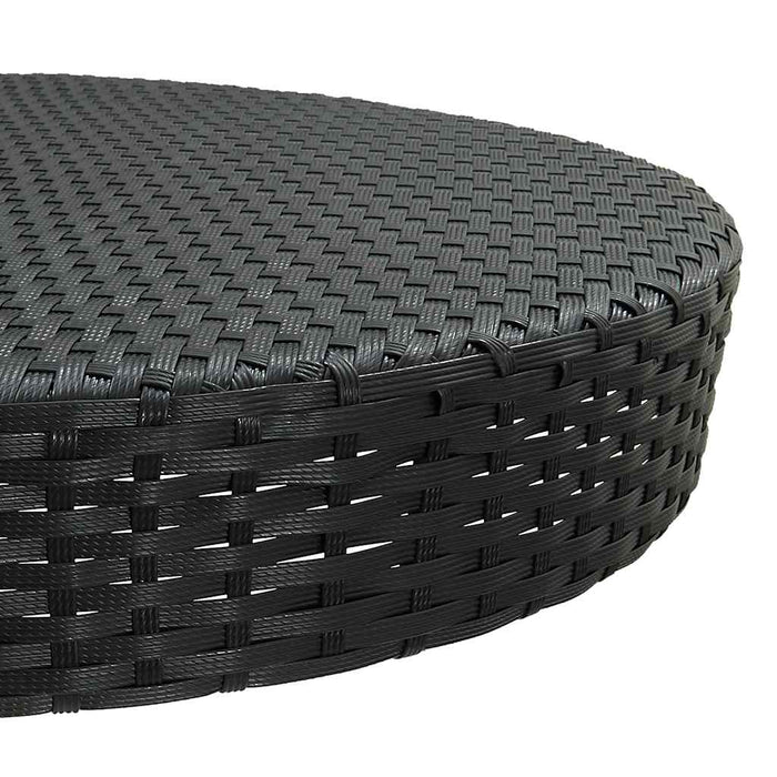 Set mobilier bar de grădină cu perne, 5 piese, negru, poliratan WALTI